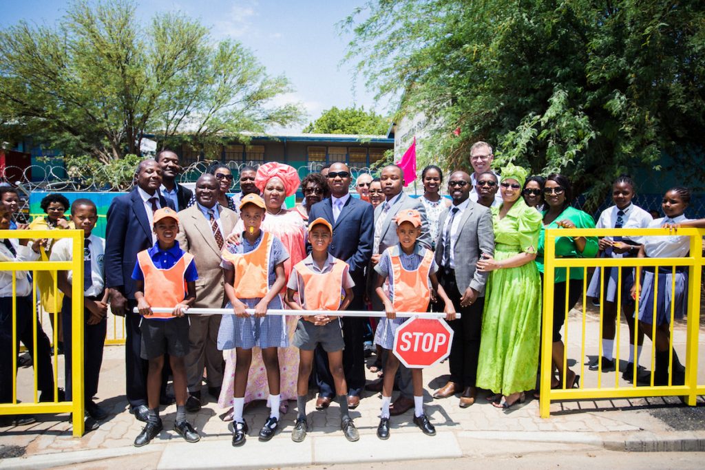 Safe school area infrastructure and 30 km/h advocacy in nine countries in Africa