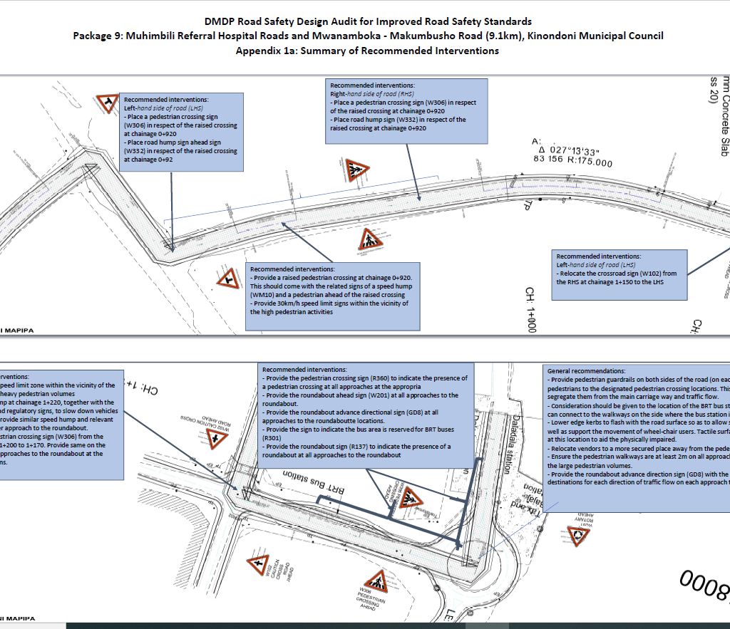 Sample design drawing with recommendations