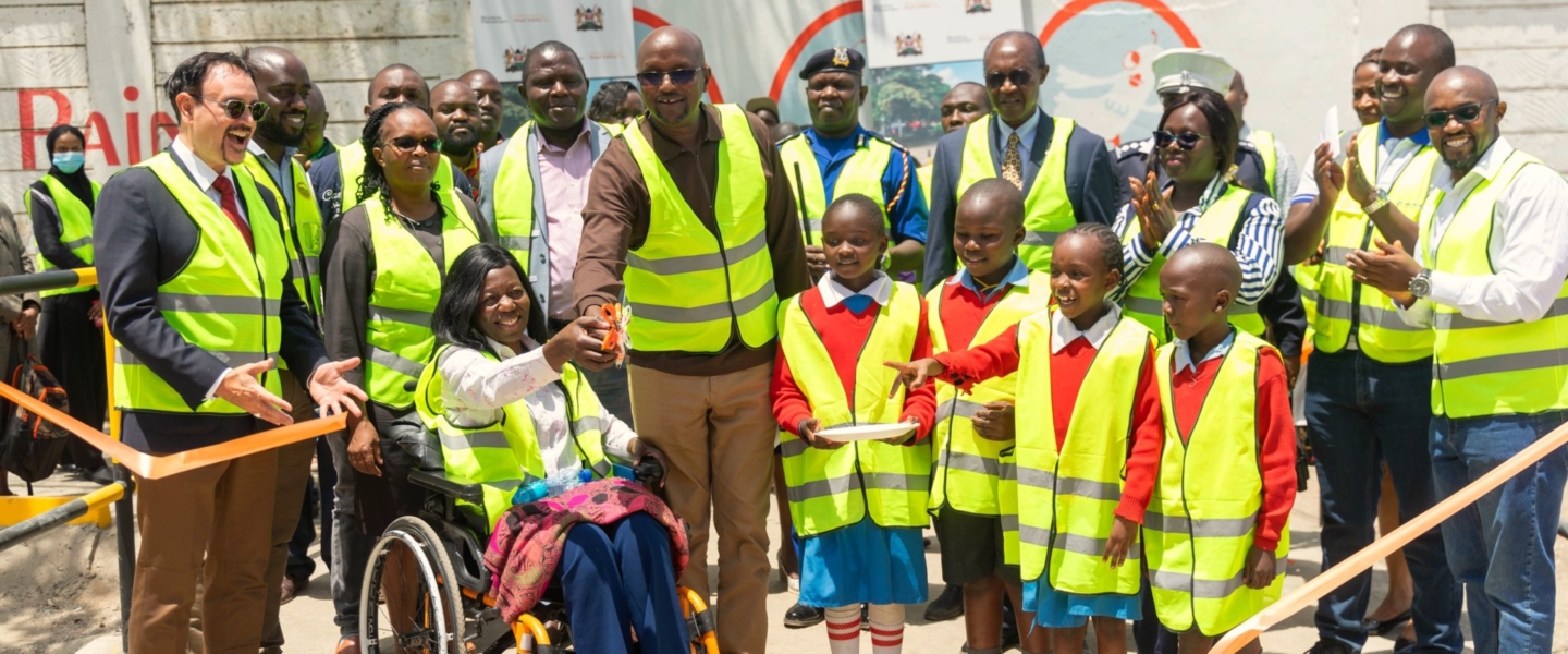 Ribbon cutting event at Mwangaza school, Kayole, Nairobi