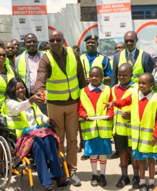 Ribbon cutting event at Mwangaza school, Kayole, Nairobi