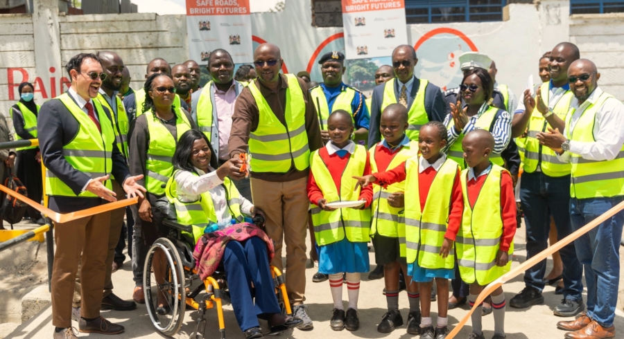 Ribbon cutting event at Mwangaza school, Kayole, Nairobi